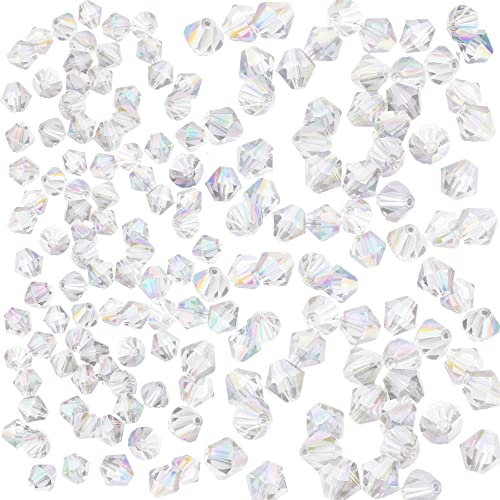 Lowats Abalorios Cristal 1375 Piezas Perlas de Cristal Doble Cono Cuentas Cristal Cuentas de Cristal Facetado Bicono Cuentas de Cristal Perlas para Manualidades