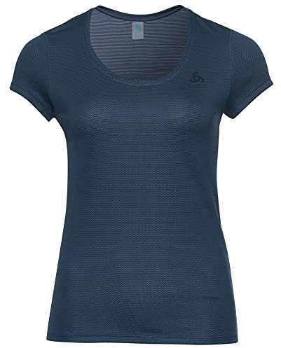 Odlo Damen Funktionsunterwäsche Kurzarm Shirt Active F-Dry Light ECO, Blue Wing Teal, XL