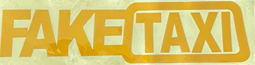 FAKE TAXI 20cm Tuning Aufkleber Fun Sticker Auto Aufkleber Gelb Reflektor