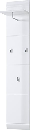 KADIMA DESIGN ISAR Wandpaneel Garderobenpaneel Wandgarderobe für Flur Weiß 30 x 152 x 23