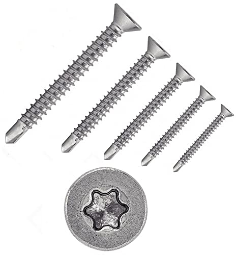 irsa24 200 X Bohrschrauben mit Senkkopf, Form O DIN 7504 A2 O 5,5X50 TX25 Selbstbohrende