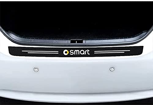 JIGMOD Auto Kohlefaser Ladekantenschutz Aufkleber für Smart Eq Fortwo Forfour 453 451 452 450 454 Roadster, Heckschutzplatte Kofferraum Kantenschutz Zubehör Auto Innen Zubehör Kratzschutz