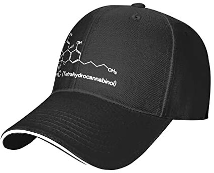 831 Damen Herren Baseball Kappe Mütze THC-Molekül Distressed Basecap Vintage Visier Hut Atmungsaktiv Baseballmütze Für Sport Laufen Draussen