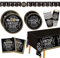 50th Birthday Party Supplies Paper Plates Napkins Cups Tablecloth Banner for Men Black and Gold 50th Birthday Decorations Serve 25