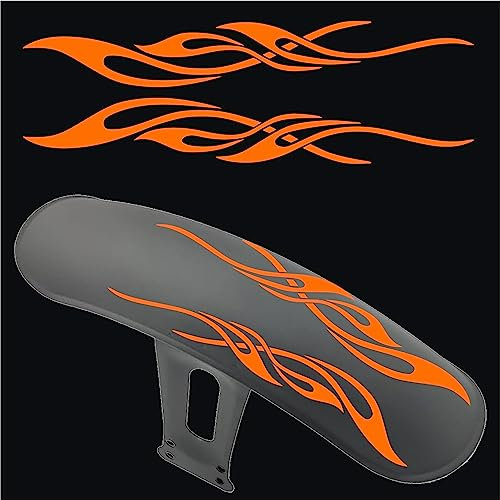 Adesivo per parafango moto motocicletta scooter TRIBALE custom racing edition universale decal scegli colore cod.1863 (035 Arancione)
