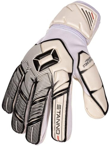 Stanno Torwarthandschuhe - Power Shield V - Zuverlässiger Griff - Handschuhe für Den Ehrgeizigen Keeper - Perfekte Passform - Weiß - Größe 7.5
