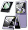 SEIAIYG Cover per Samsung Galaxy Z Flip 5 con Pellicola Protettiva, Ultra Sottile Trasparente Silicone Antiurto Custodia, Protective Case per Samsung Galaxy Z Flip 5 5G