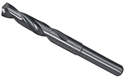 CoCud Reducido Vástago Taladro Brocas, 14mm Corte Borde 1/2 Vástago, Nitruro Revestido Alta Velocidad Acero 6542 Brocas Helicoidales - para Inoxidable Acero Metal Madera