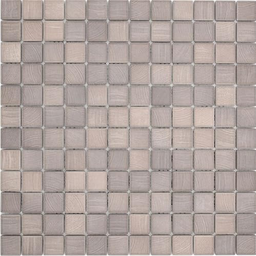 Keramikmosaik Fliese Jasba eiche matt Holzoptik Fliesenspiegel Badfliese Duschfliese / 10 Mosaikplatten