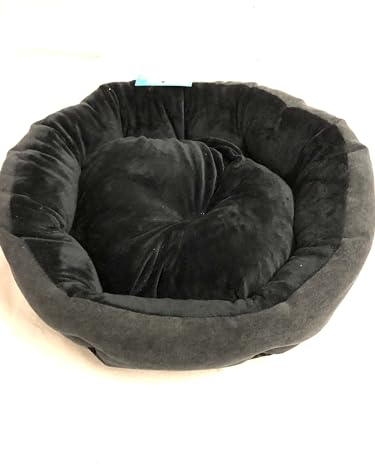 Petlando Hundebett Montreal XXL schwarz 90 x 80 x 23 cm (Innenkissen wendbar)