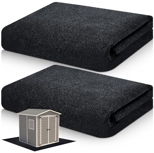 Haull 2 Stück 1,9 x 1,9 m Outdoor-Schuppen-Bodenmatte, wasserdicht, Carport-Aufbewahrung, Schuppen, rutschfeste Terrassenmöbel-Matte zum Schutz