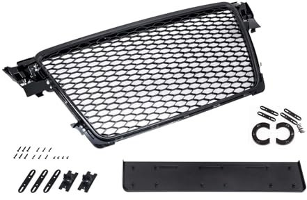 Auto 3D Frontgrill, Für Audi A4 B8 8K, Kühlergrill, Vordere Niere Stoßstange Grillersatz, Zubehör für Außenmodifikationen