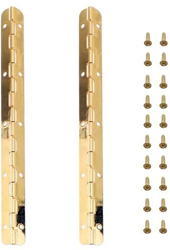 Homoyoyo 190mm Stainless Steel Piano Hinge - Heavy Duty Continuous Hinge for Door, Cupboard, Cabinet - Brass and Zinc Alloy Hardware