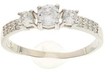 Beneto Ring Silver Ring with Crystals AGG197 - Schaltung: 58 mm sBE0407-58, Estándar, Nicht-Edelmetall, Kein Edelstein