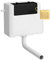 Balterley Universal Water Saving Dual Flush Side Inlet & Square Flush Plate - Brushed Brass/White