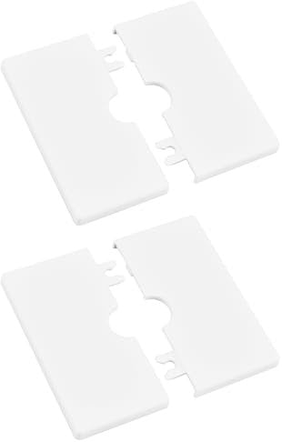 UFURMATE Pipe Wall Covers, 2Pcs 16mm Diameter ABS Plastics Square Escutcheon Plates Self-Adhesive Cable Wall Hole Covers Decorative Pipe Hole Covers for Pipe Tube Decoration (Pearly White)