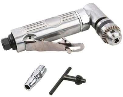 perfeclan Taladro eléctrico de aire, herramientas neumáticas de taladro de ángulo recto, profesional, 15000RPM, compacto y resistente, 1/4 pulgadas, para