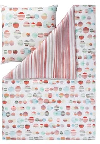 ESTELLA Kuschelflanell Bettwäsche Dotty rost 1 Bettbezug 135 x 200 cm + 1 Kissenbezug 80 x 80 cm