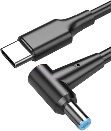 WITRNCPY USB-C PD Triggerkabel Ladekabel [PD kompatibel 65W/100W, 5A Schnellladung verwendet das weiche PVC Material, langlebig und haltbar] Für Laptops 5,5/2,5 2,1 mm (20V（Knickadapter）)