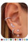 FIOROYAL Ohrringe Silber 925 Damen- 14K Vergoldet Ohrringe Gold Set Stapelbar für Mehrere Ohrlöcher,Hypoallergene Kleine Ohrstecker Creolen Ear Cuff Set für Helix Tragus Piercing Ohr PI
