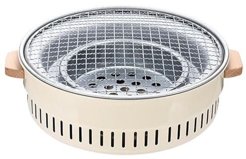 Barbecue au charbon de bois - Barbecue au charbon de bois 12,5 po | Dessus de table rond pour barbecue au charbon de bois | Petit gril d'extérieur portable | Hibachi Grill, grillades de cuisine en ple