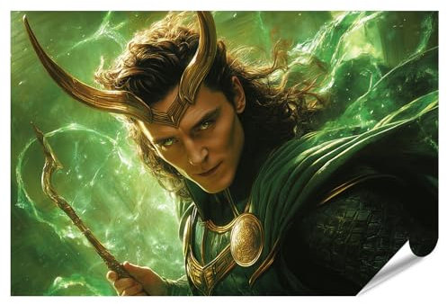 islandburner XXL Bild Poster Magische Kräfte entfesselt die Macht des Loki Premium Bilder Fotodruck
