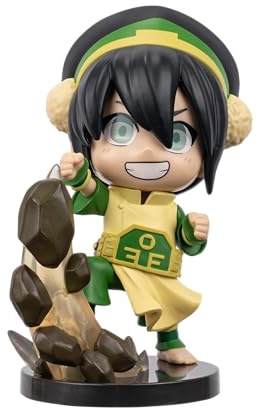Avatar: The Last Airbender Toph - 4-Inch Mini Figure in Kawaii Style in Dynamic Pose with Display Base