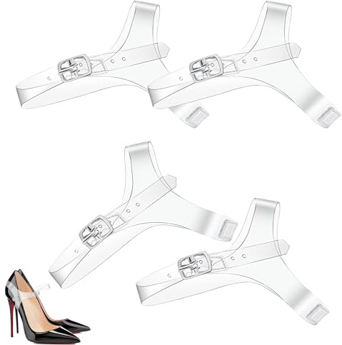MEKEET 2 Pairs Transparent Adjustable High Heel Shoe Straps for Women Girls