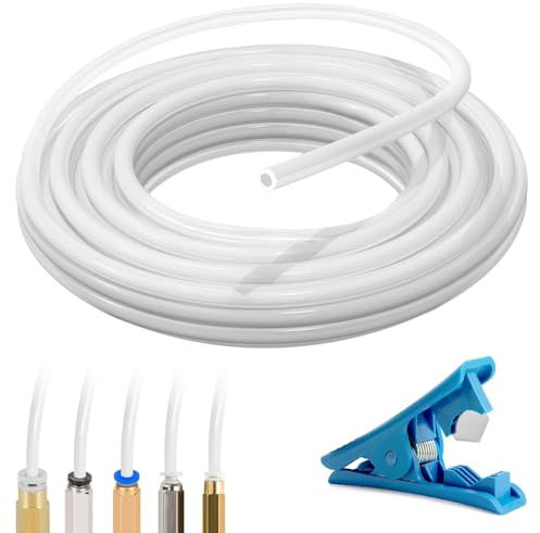 PTFE Schlauch, PTFE Teflon Tube 4mm 5m mit Cutter für 3d Drucker 1,75 mm Filament Zubehör