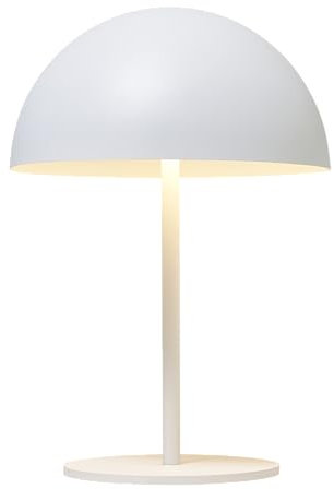 Northpoint LED Metall Akku Tischlampe in Pilzform 28cm hoch Touch-Schalter Outdoor Lampenschirm Terassenleuchte Weiß