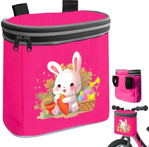 AUNGKWANG Kinder Lenkertasche, Fahrradtasche Kinderfahrrad mit Innentasche, Fahrrad Lenker Tasche mit Reflektoren und Motiv, Fahrradkorb Laufradtasche Lenkerkorb, für Laufrad, Fahrrad oder Roller