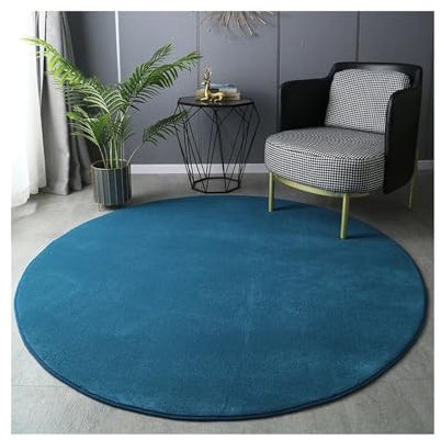 Krabbelmatte Bodenmatte Korallen Samt Teppich Runde for Wohnkultur Moderne Wohnzimmer Couchtisch Teppich Teppich Kurze Plüsch Fuß Matte Kinder Krabbeln spielen Teppiche Für Wohnzimmer/Schlafzimmer(Lak