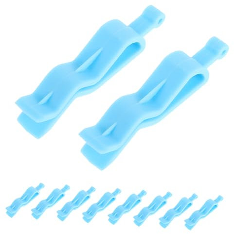 VALICLUD 10PCS Trash Bin Clip Durable Kitchen Garbage Bag Attachments Easy to Use Bathroom Waste Basket Organizers Non Slip Rubbish Bag Holders for Home and Office
