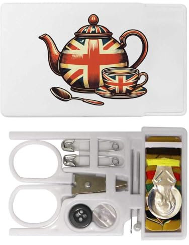 'Union Jack Teapot' Mini Travel Sewing Kit (SE00035933)