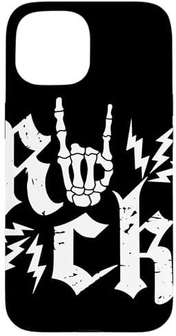 Rock Skelett Hand Zeichen Gothic Skull Heavy Metal Musik Hülle für iPhone 15