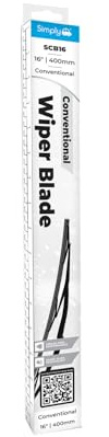 Simply Auto CONVENTIONAL BLADE 16IN | Multi-Fit Connection System | Single Front Wiper Blade
