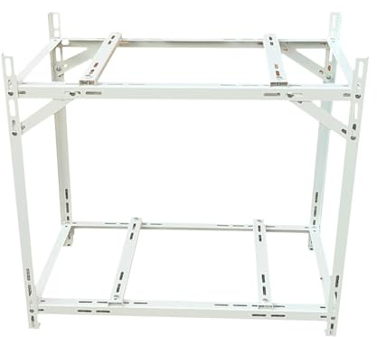 Soporte Para Aire Acondicionado Doble Capa, 9000-28000 BTU, Capacidad De Carga De 250kg, Altura Ajustable, Resistente A La Intemperie(95x47x90cm/37.4x18.5x35.4in)