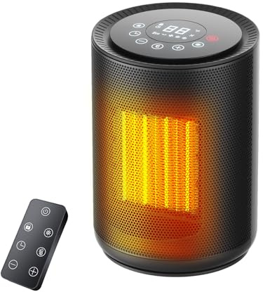 ZAFRO 1500W Space Heater with Remote, 24H Timer & Digital Thermostat
