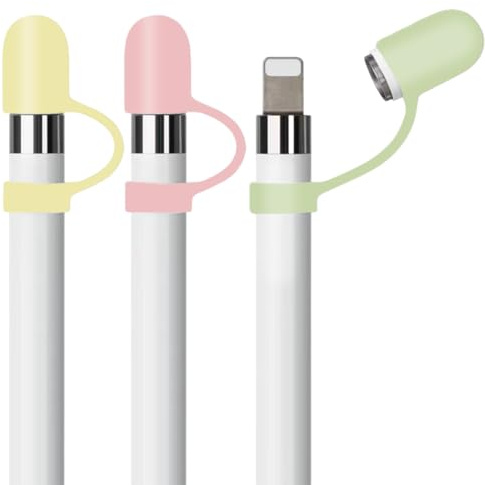 3 Pezzi Punte & Tappo Magnetico & Custodia in silicone per Apple Pencil 1 Generazione, Tappo Magnetico per Apple Pencil, Compatibile con Apple Pencil di Prima Generazione