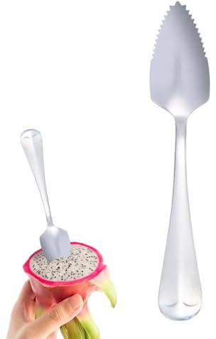 Kiwilöffel - gezacktes Werkzeug zum Graben | Joghurtlöffel aus Stahl - Für Obst Dessert Frühstück Snack