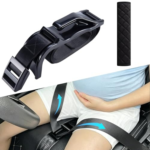 Ceinture de Sécurité de Grossesse,Ceinture Femme Enceinte Empêche le Pincement de l'abdomen,Confort Liberté Mamans Enceintes Protection Ventre Bébé à Naître les futures mamans,avec Bandoulière