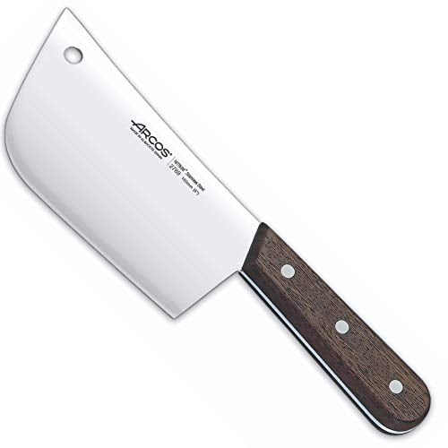 Arcos Serie Atlantico - Mannaietta Mannaia da Cucina - Lama Acciaio Inossidabile Nitrum 160 mm 310 gr - Manico Legno Palissandro Colore Marrone