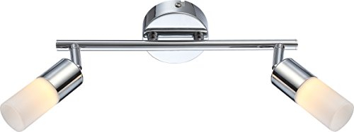 GLOBO LED Deckenleuchte Deckenstrahler schwenkbare Strahler opal Chrom L 28 cm Wohnzimmer