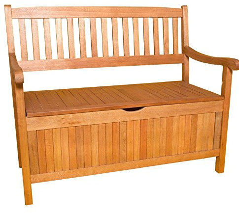 SEDEX Greena Truhenbank 4-Sitzer Gartenbank Sitzbank Holzbank Balkonbank Natur