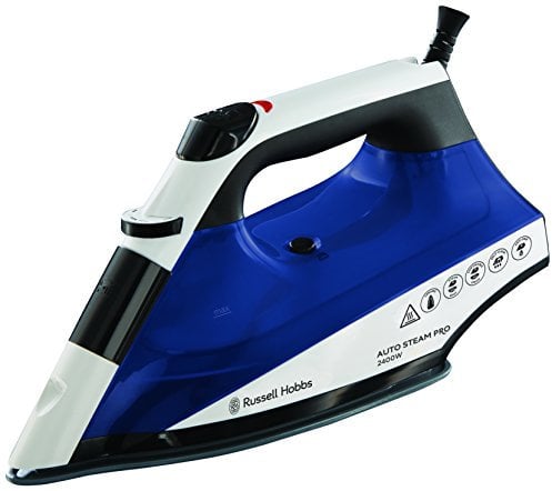 Russell Hobbs 22522 Auto Steam Pro Ceramic Iron, 2400 W - White and Blue