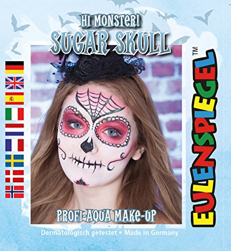 Süsser Totenkopf Hi Monster ! Sugar Skull Profi-Aqua Make-up Halloween Kinderschminke