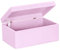 LAUBLUST Große Holzkiste mit Deckel - Allzweck-Kiste aus Holz - Aufbewahrungskiste | Spielzeug-Truhe - Geschenk-Verpackung | Deko-Kasten zum Basteln FSC® (Rosa, ca. 30 x 20 x 14 cm | M)