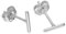 Boucles d'Oreilles Barre en Or Blanc 9 Carats
