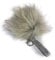 Realkontor XXL Taschenanhänger mit Strass-Stein-Band, Schlüsselanhänger Bommel Pelzbommel Pompon Pelz Fell Echtpelz, Natur-hellgrau, XXL 16-20 cm Durchmesser