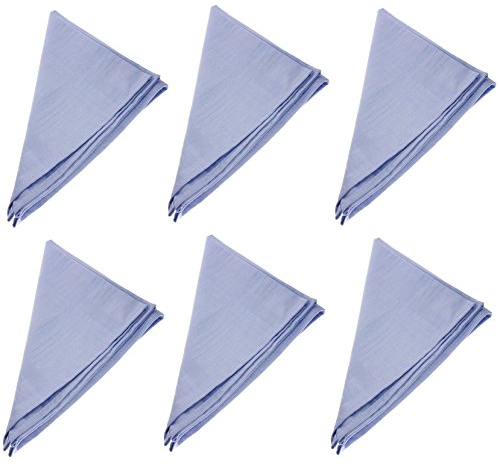 Gariella - 6er Set Stoffservietten mit Muster, Farbe: Hellblau, Mundservietten, Mundtuch, 100% Baumwolle, Größe: ca. 45 x 45 cm, waschmaschinenfest, vierseitig eingesäumt